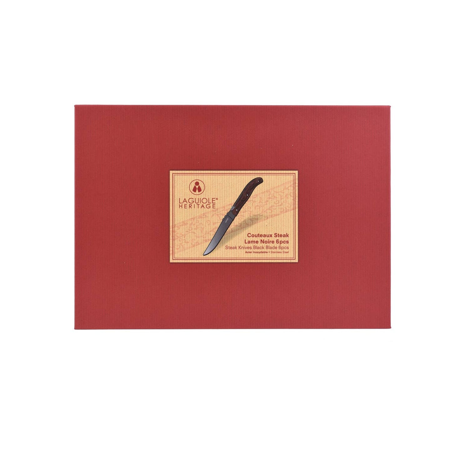 LAGUIOLE “Heritage” Steakmessen – Zwart Handvat – Presenteerdoos met 6 stuks