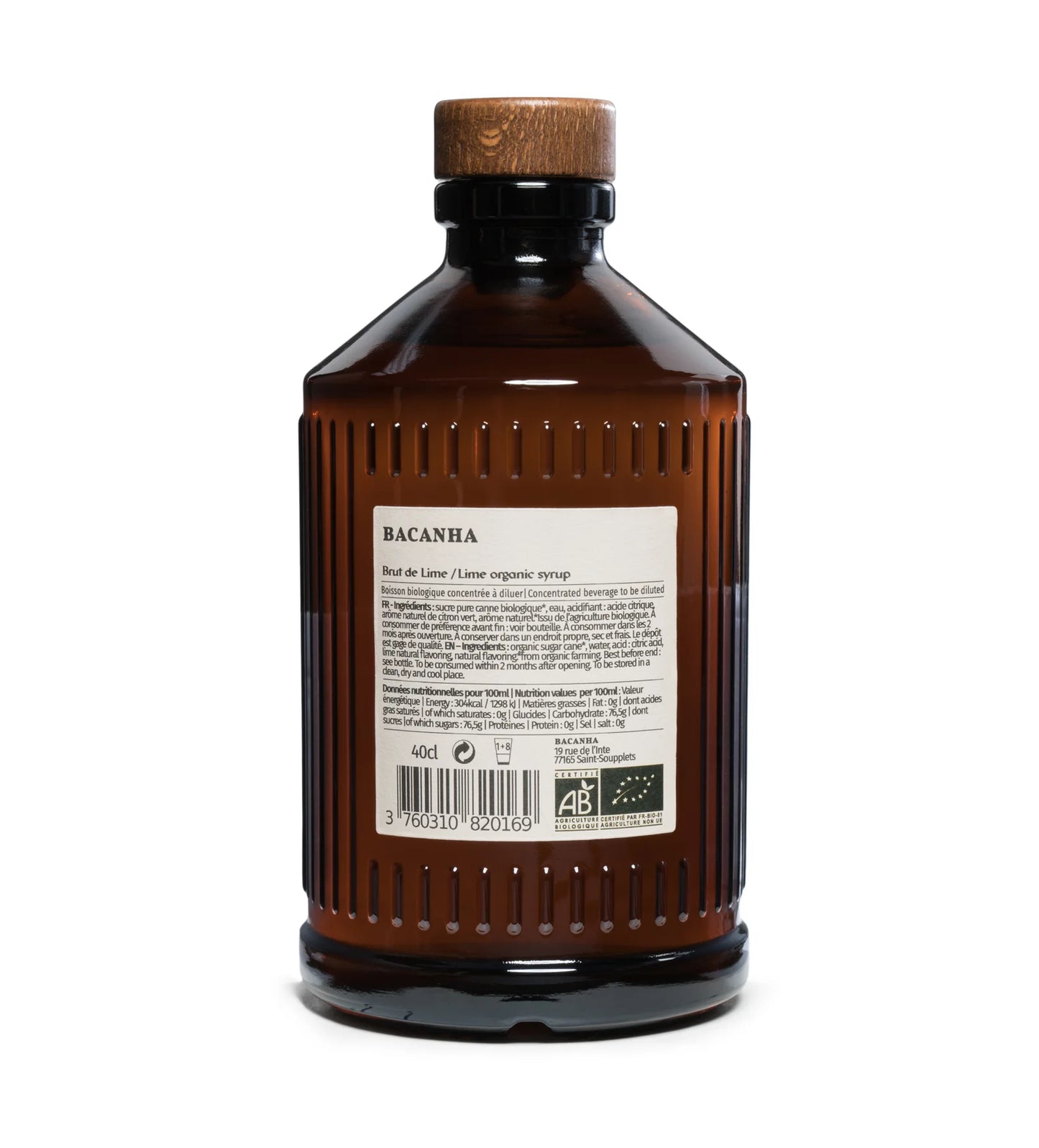 BACANHA - Organic Syrup - BIO - 400ml - Lime (LIMOEN)