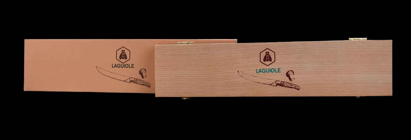 Laguiole Champagne Sabel met bruin pakka houten handvat