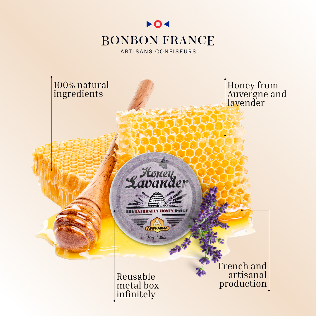Apipharma  - Lavendel en Honing - 20% Auvergne honing - 50g