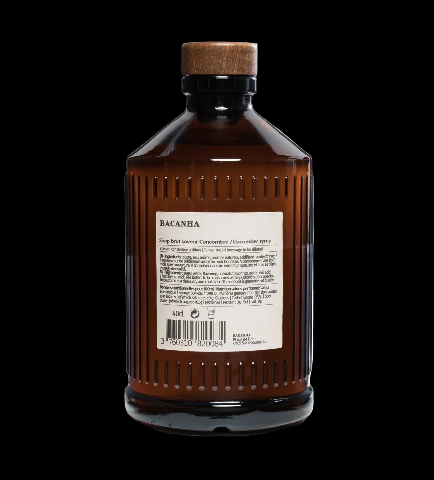 BACANHA - Concombre (KOMKOMMER) - Organic Syrup - BIO - 400ml