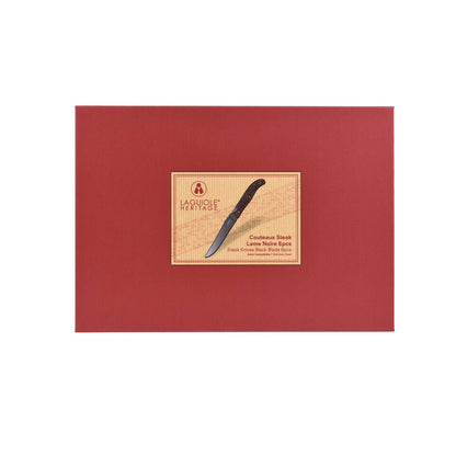 LAGUIOLE “Heritage” Steakmessen – Zwart Handvat – Presenteerdoos met 6 stuks