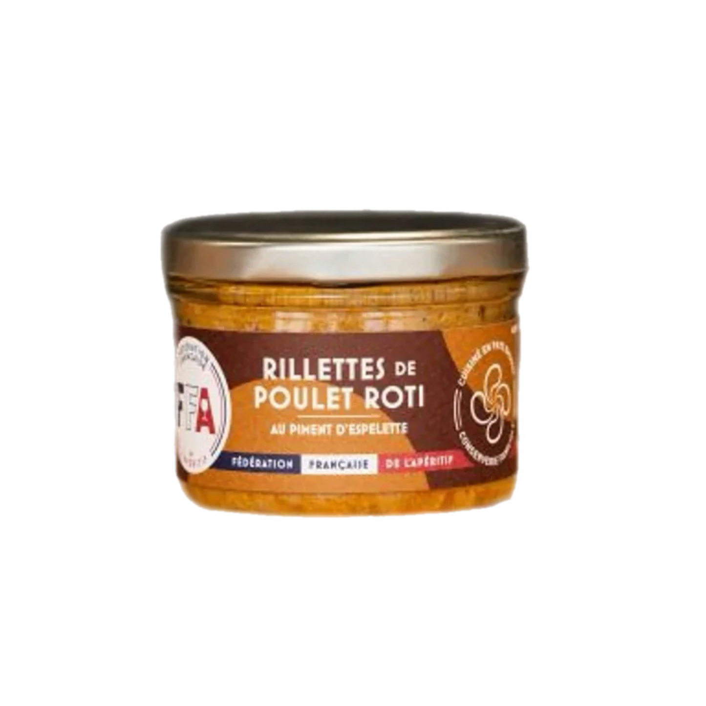 RILLETTES DE POULET RÔTI au piment d'Espelette (160g)