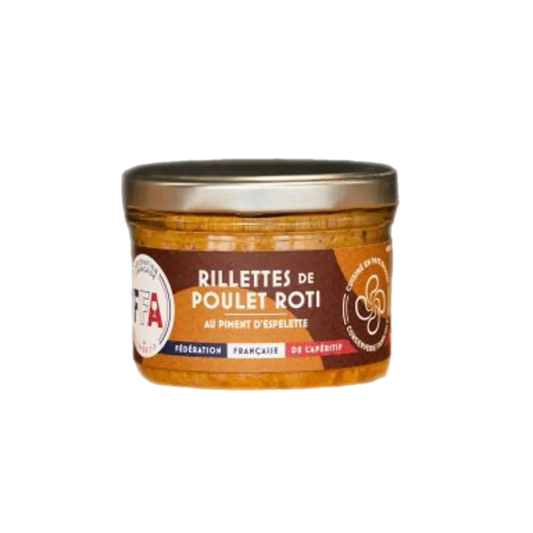 RILLETTES DE POULET RÔTI au piment d'Espelette (160g)
