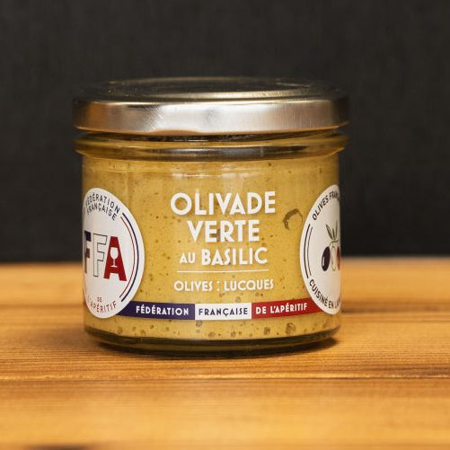 OLIVADE VERTE AU BASILIC - olives françaises