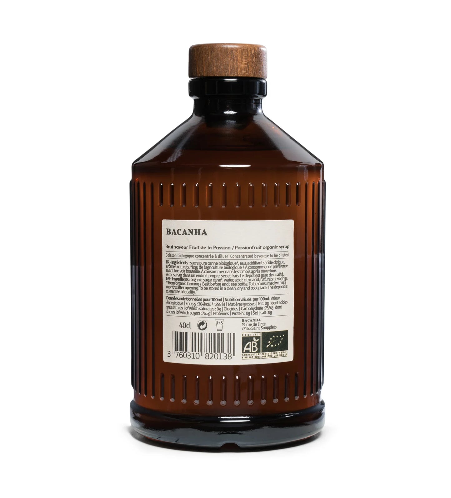BACANHA - Organic Syrup - BIO - 400ml - Pasionfruit (PASSIEVRUCHT)