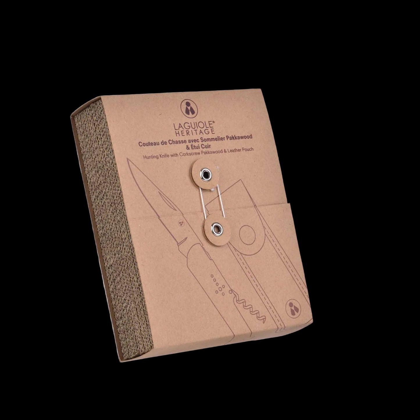 LAGUIOLE Sommeliermes – Handvat Pakkawood met Leren Etui