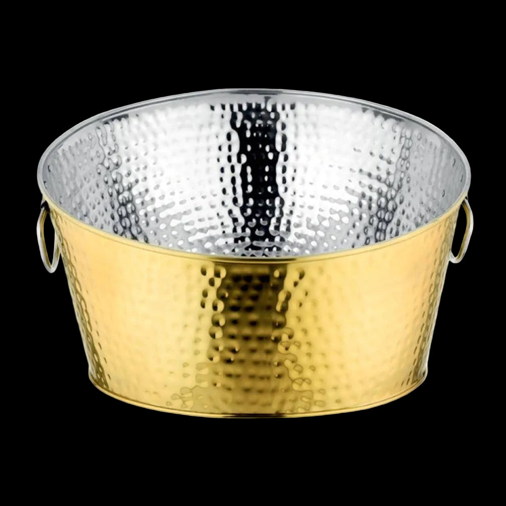 AULICA - LUXE Champagnekoeler / Wijnkoeler - GOUD met Hamerslag - DESIGN - 25x40x40cm - France